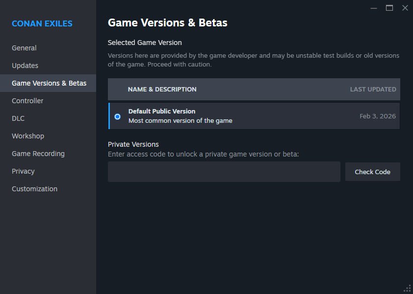 Conan Exiles versions